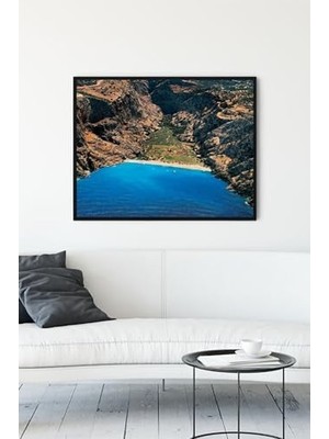 AyrStore (PSTER13640) Kelebekler Vadisi Manzara Çerçeveli Tablo (40X50CM)