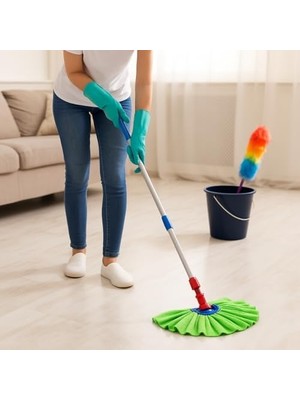 AyrStore Havlu Mop Başlığı – Mikrofiber, Süper Emici, Dayanıklı ve Renkli Temizlik Bezi (Tüm Mop Saplarına Uyumlu), Karışık Renk