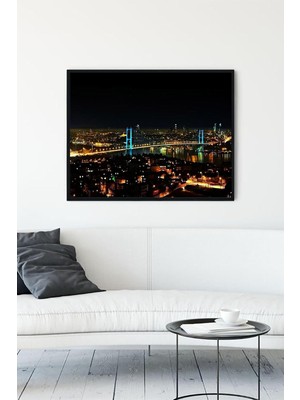 AyrStore (PSTER13610) Istanbul Boğazı Manzara Çerçeveli Tablo 3 (50X70CM)