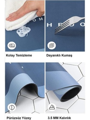 AyrStore Dikdörtgen Süper Emici Banyo Paspası, Karavan, Kamp Paspası Süper Su Emici Kaymaz Tabanlı Paspas Banyo Paspası Dikdörtgen