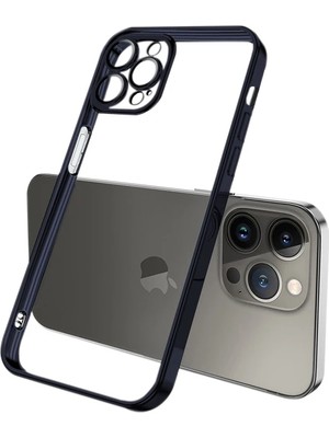 Ally Fashion Series iPhone 13 Pro 6.1inç Kılıf Renkli Kenar Lazer Çerçeveli Silikon Kılıf-(57