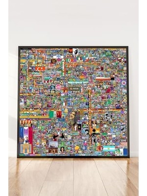 AyrStore (PSTER14593) Reddit R Place 2022 Çerçeveli Tablo 50 x 50