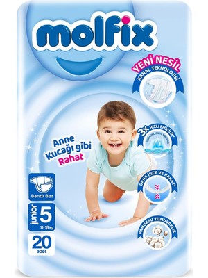 Molfix 5 Beden Junior Bantlı Bez (1 x 20 Adet)
