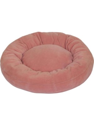 Kedi ve Köpek Simit Yatağı 50 cm Çap Polar Pembe-Fuşya