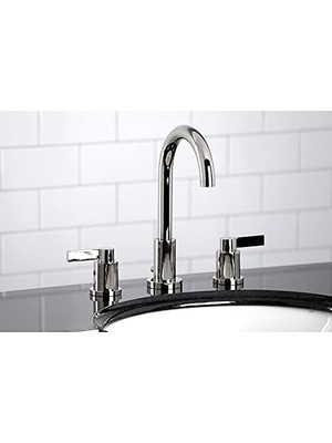 FSC8929NDL Nuvofusion 20,32 cm Geniş Lavabo Musluğu, Pirinç Pop-Up, 5-3/8" Ağız Erişiminde, Cilalı Nikel
