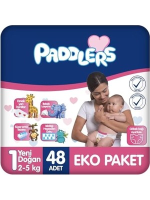 Yenidoğan Bebek Bezi 1 Numara (2-5 Kg) 48 Adet – Eko Paket