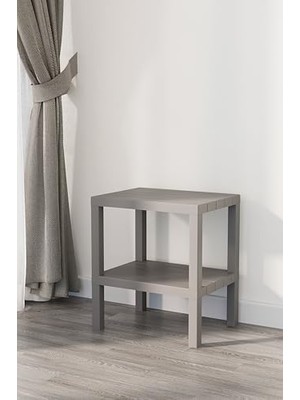 Life 2 Katlı Plastik Gri Banyo Mutfak Rafı MIT1056