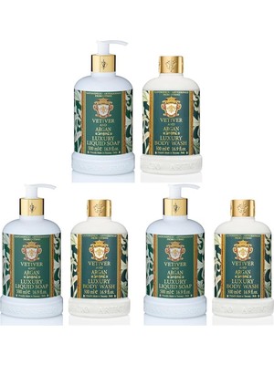 Saponificio Artigianale Fiorentino Sıvı Sabun 500 ml - Vetiver And Argan (3 Paketi)