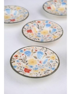 Tabakevi Tabak Evi Porselen Fiori Çay Tabağı Seti 12CM 6 Parça BNS6CTPRS1217