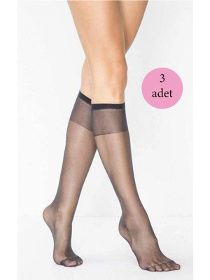 MiraLive 3 Adet Süper Ince 15 Den Mat Pantolon Çorabı Siyah