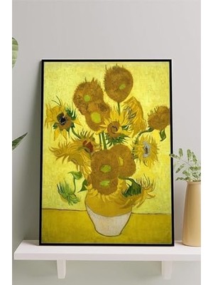 (PSTER14611) Ayçiçekleri - Sunflowers - Sanatsal Çerçeveli Tablo 40 x 50