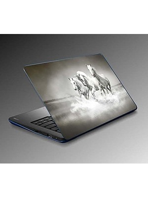 Laptop Notebook Pc Kaplama Etiketi Beyaz Atlar