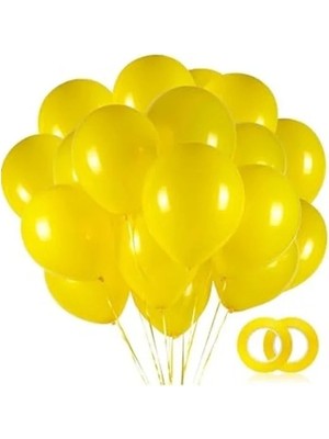 Die Grup Sarı Parlak Helyum Balon, 10 Adet Paket