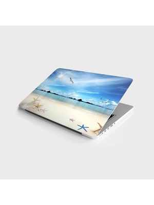 Laptop Bilgisayar Notebook Pc Kaplama Etiketi 3D Deniz Manzarası
