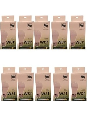 Die Grup 10'lu Uzlight 13W E27 Duy LED Ampul, 3000K Sarı Işık