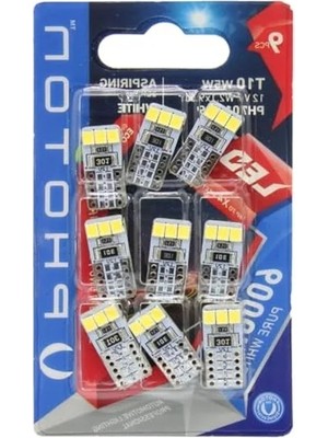 Die Grup LED Ampul T10 W5W, 12V 10SMD, Enerji Tasarruflu