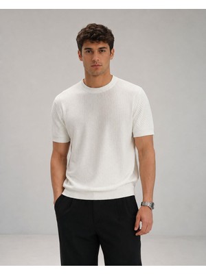 Classics Men Lookman Slim Fit Erkek Kısa Kol Triko Tişört  7696