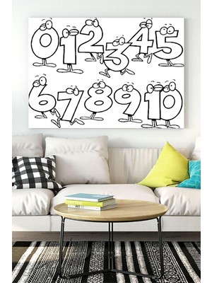 (PSTER15413) Sayı Boyama Eğitim Kanvas Tablo 21 x 30