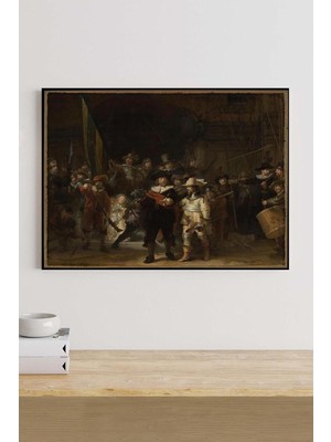 (PSTER19142) The Night -Gece Devriye-Rembrandt Sanatsal Kanvas Tablo 50 x 70