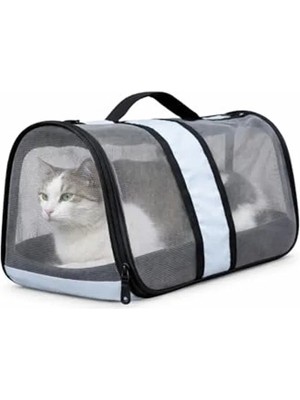 Die Grup Katlanabilir Kedi Taşıma Çantası – Nefes Alabilir, Hafif, 45X28X28 Cm, Mavi