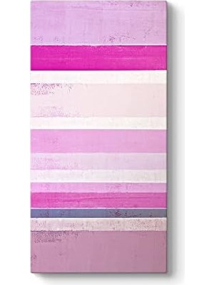 Pembe Çizgiler Tablosu 50 x 100