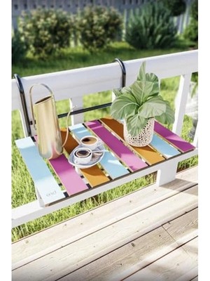 Die Grup Ayarlanabilir Katlanır Masa, Balkon ve Veranda Için