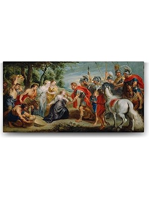 Peter Paul Rubens - The Meeting Of David Tablosu - 60X30CM