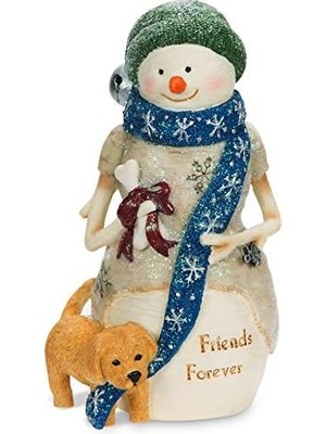 Pavilion The Birchhearts Forever Kardan Adam Figürü ile Köpekler, 11,4 cm Beyaz