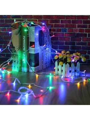 10 Metre 100 Ledli 8 Fonksiyonlu Karışık Renkli Rgb LED Lamba, Yeni Yıl Süsü, Yılbaşı Ağaç Süsü
