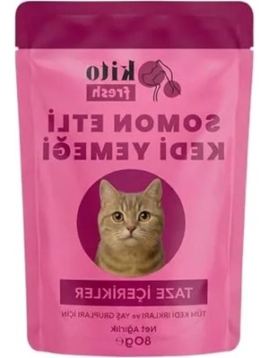 Die Grup Kito Fresh Somonlu Kedi Yemeği 80 G