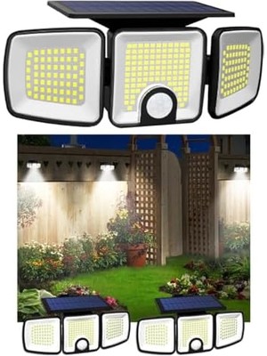 Güneş Enerjili 223 Cob Ledli, Hareket Sensörlü, 3 Taraflı AYDINLATMA/GT-SL25
