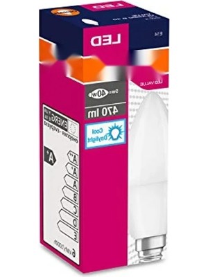 Die Grup 10'lu Paket Beyaz Işık LED Mum Ampul (E14, 5W)