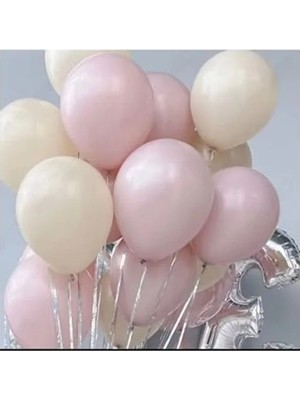 Die Grup 5 Adet Pembe Makaron ve 5 Adet Deniz Kumu, 10 Adet Balon Seti