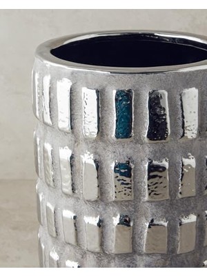 Glossy Vazo Silver
