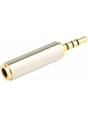 2.5mm Erkek 3.5mm Dişi 4 Boğum 3 Çizgi Kulaklıklı Mikrofon Çevieici