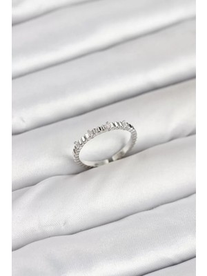 Renas Store Pirinç Gümüş Renk Kesim Kadın Yüzük - TJ-BYK3893