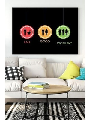 (PSTER14902) 3 Tip Erkek Eğlenceli Mizahi Kanvas Tablo 40 x 60