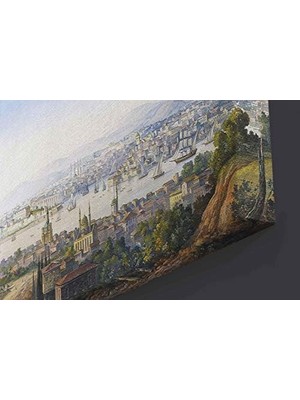 Carlo Bossoli-Istanbul'a Bakan Türkler Kanvas Tablo, 70X110 cm