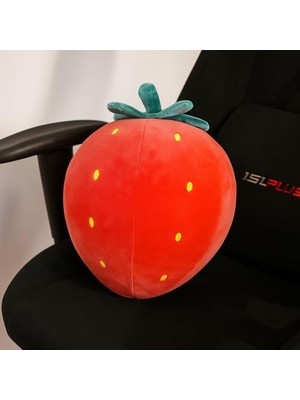 Kirmizi Çilek Figürlü Kırlent - Yastık | 33CM