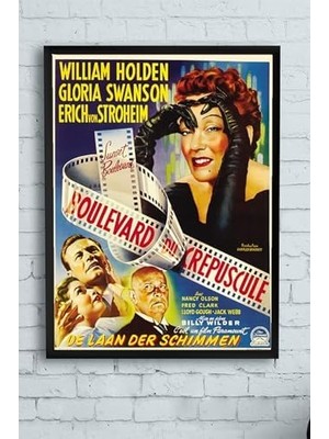 (PSTER13447) Sunset Boulevard Film Afişi Çerçeveli Tablo (50X70CM)