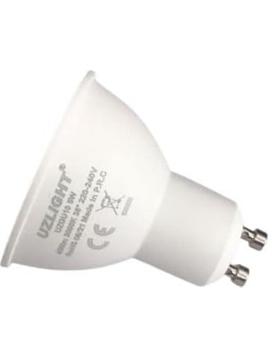 10 Adet 5W LED Ampul GU10 Duy Sarı Işık 3000K Uzlıght