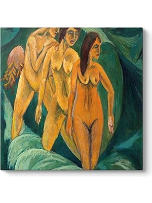 Ernst Ludwig Kirchner - Bathers Tablosu 30 x 30