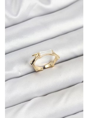Renas Store Pirinç Gold Renk Kemik Model Kadın Yüzük - TJ-BYK3848