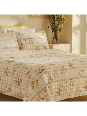 MINELLA%100 Pamuk, Soft Çift Kişilik Nevresim Takımı, Sarı