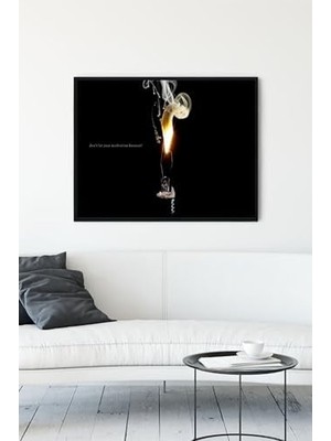 (PSTER12642) Burnout Motivasyon Çerçeveli Tablo (40X50CM)