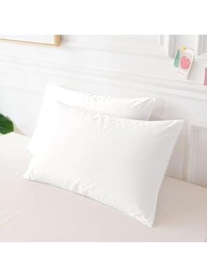 Ezgi Düz Pamuklu 2'li Yastık Kılıfı 50X70 Beyaz, TYC81ZAF7N170530589770180