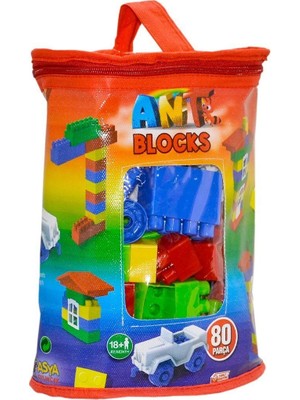Die Grup ANT081 Ant Blocks 80 Parça Çantalı Blok Seti