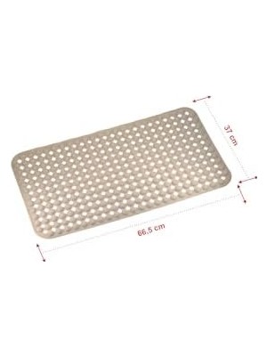 Premium Serisi Banyo - Küvet Içi Kaydırmaz Vantuzlu Yuvarlak Desenli Diktördgen Paspas 66,5 x 36,5 Cm, Taba