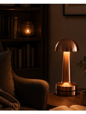 Onba Dokunmatik Mantar Gece Lambası Bronz LED Masa Aydınlatması - OB6902-2069