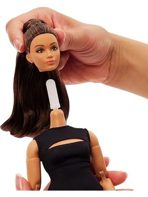 Mattel Basics Model 05 Koleksiyona Uygun Bebek, Siyah Mini Elbisesi, Topuklu Ayakkabılarıyla Eklemleri Bükülebilen, Kafası Değiştirilebilen, Yuvarlak Hatlı, Kahverengi Saçlı Bebek, JBH73